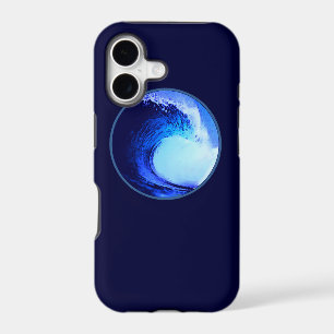 cool surf style blue wave