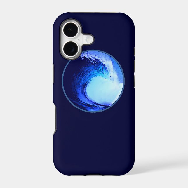 cool surf style blue wave (Back)