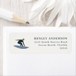 Cool Surfer Theme Address Return Address Label