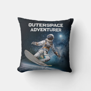 Cool Surfing Astronaut Space Sky Stars Cushion