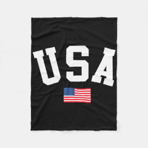 Cool Surfing For Men Women 4th Of July American Fl Fleece Blanket