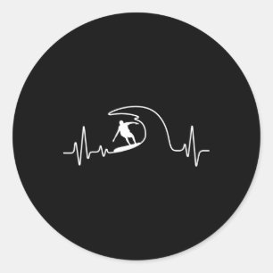 Cool Surfing For Men Women Surfer Surfboard Beach Classic Round Sticker