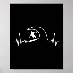 Cool Surfing For Men Women Surfer Surfboard Beach  Poster