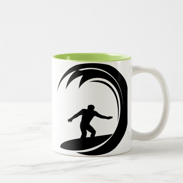Cool Surfing Two-Tone Coffee Mug (Right)