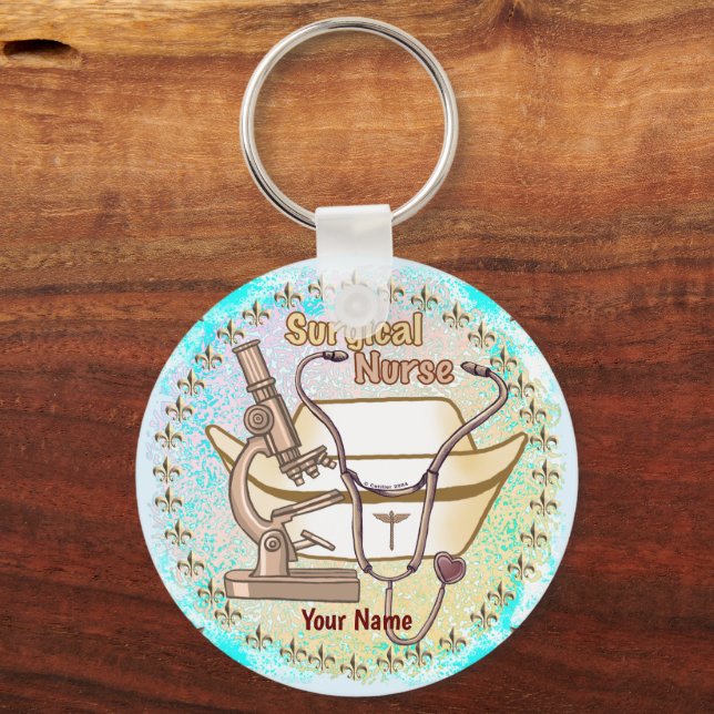 Cool Surgical Nurse keychain (Front)