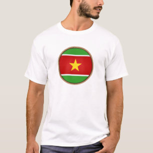 Cool Suriname Flag Seal T-Shirt