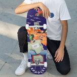 Cool Surreal Funny Unique Custom Personalised Name Skateboard<br><div class="desc">Cool Surreal Funny Unique Custom Personalised Name Skateboard features your personalised name in modern typography on a fun collage of cars, planes, ducks, flowers, birds and a person. Personalise by editing the text in the text box provided. Give a custom made gift, personalised skateboard to your favourite skateboarder for Christmas,...</div>