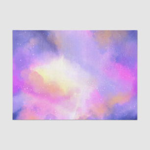 Cool Surreal Space Clouds Watercolor Design Tissue Paper