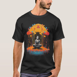 Cool Surreal Zen Buddha Art Graphic Meditation Yog T-Shirt