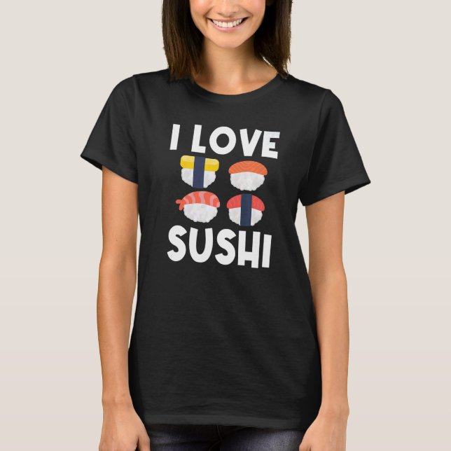 Cool Sushi For Men Women Japanese Sashimi Seafood  T-Shirt (Front)