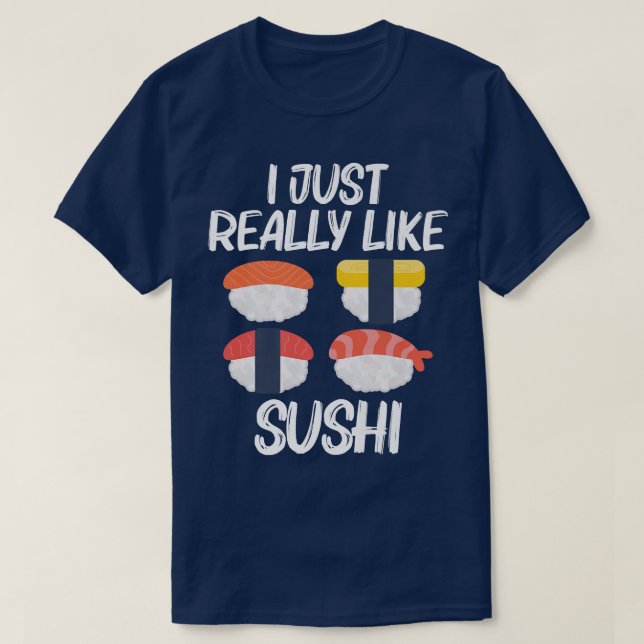 Cool Sushi For Men Women Japanese Sashimi Seafood  T-Shirt (Design Front)