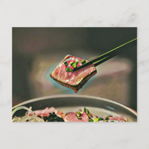 Cool sushi gift postcard