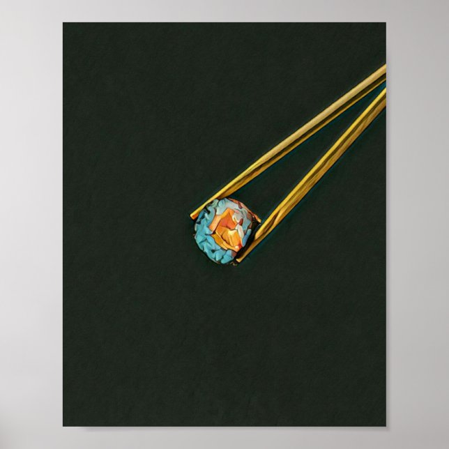 Cool sushi gift poster (Front)