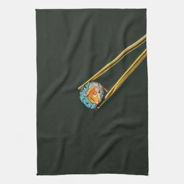 Cool sushi gift tea towel (Vertical)