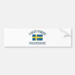 Cool Sweden Drinking Designs Bumper Sticker