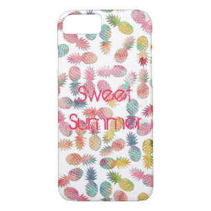 Cool “sweet summer” watercolor pineapples pattern iPhone 8/7 case