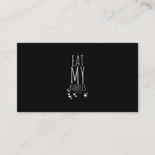 Cool Swimming Eat My Bubbles Swim Funny Swimmer Business Card