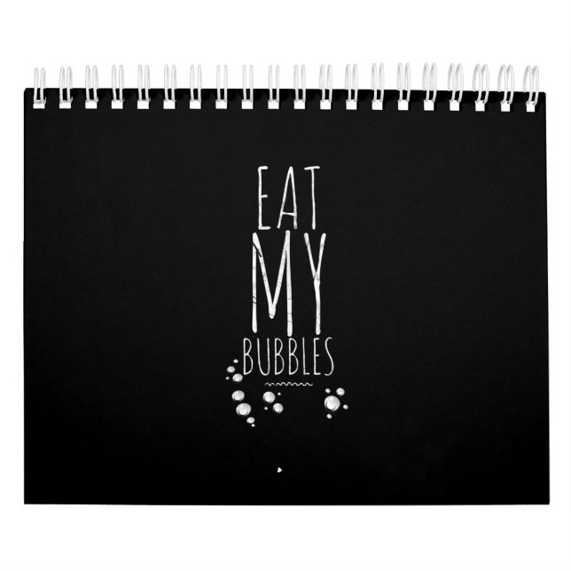 Cool Swimming Eat My Bubbles Swim Funny Swimmer Calendar (Cover)