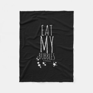 Cool Swimming Eat My Bubbles Swim Funny Swimmer Fleece Blanket
