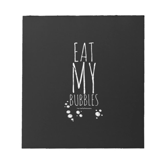 Cool Swimming Eat My Bubbles Swim Funny Swimmer Notepad (Front)