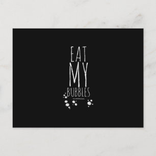 Cool Swimming Eat My Bubbles Swim Funny Swimmer Postcard