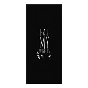 Cool Swimming Eat My Bubbles Swim Funny Swimmer Rack Card