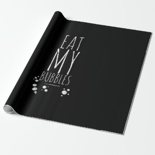 Cool Swimming Eat My Bubbles Swim Funny Swimmer Wrapping Paper