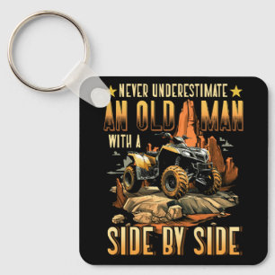Cool SXS For Grandpa Men Dad Offroad UTV ATV Side- Key Ring