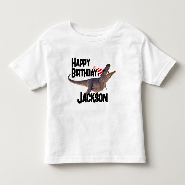 Cool T-Rex Birthday Party Toddler T-Shirt (Front)