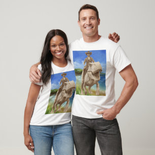 Cool T-Shirt for Men Riding Dinosaurs - Have Fun A