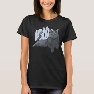 Cool tabby cat face Sweet Kitten Torn Cloth Cat C T-Shirt