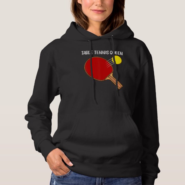 Cool Table Tennis For Women Girls Ping Pong Sport  Hoodie (Front)