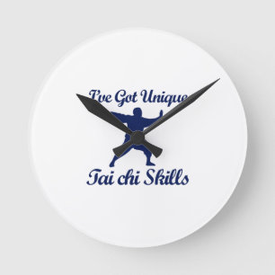 cool tai chi designs round clock