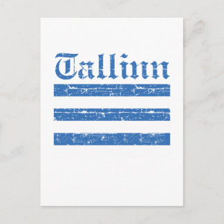 Cool tallinn city flag designs postcard