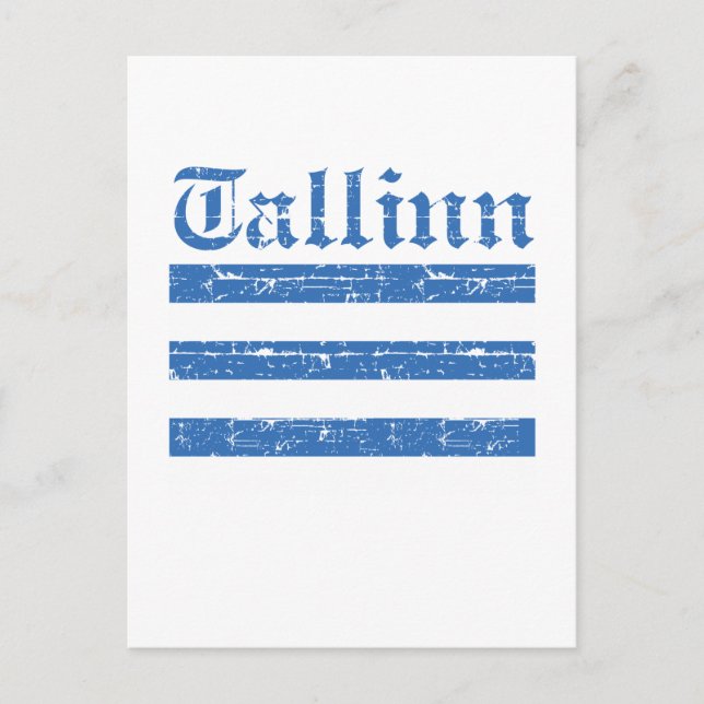 Cool tallinn city flag designs postcard (Front)