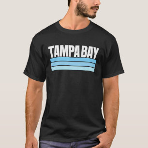Cool Tampa Bay Blue Light Blue Retro Striped Homet T-Shirt