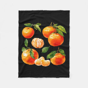 Cool Tangerine Fruit Fleece Blanket