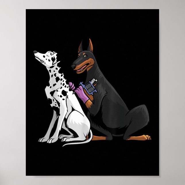 Cool Tattoo Artist For Men Women Kids Dalmatian Do Poster (Front)