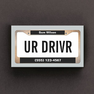 Cool Taxi Service Car Licensed Plate Business Card