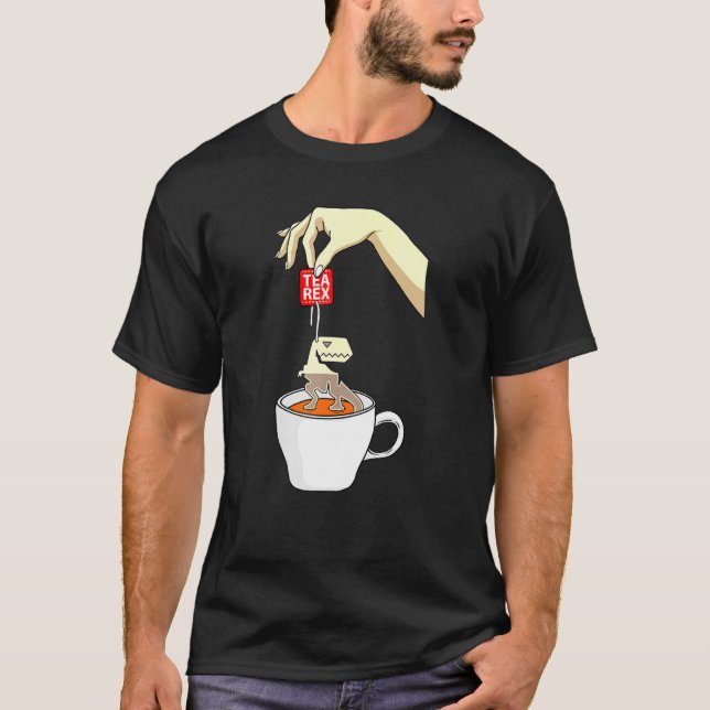 Cool Tea Addict Tea Rex T-Shirt (Front)