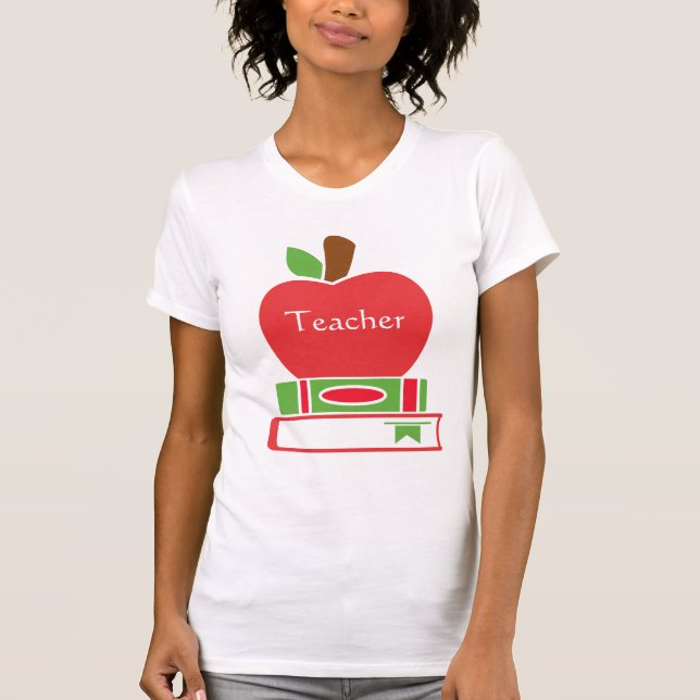 Cool Teacher Red Apple Books  T-Shirt (Front)