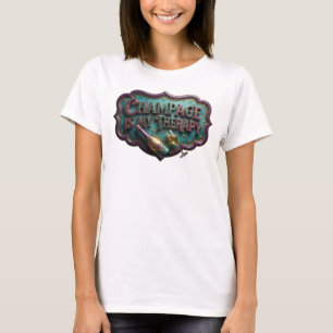 Cool Teal CHAMPAGNE IS MY THERAPY Shirt Design