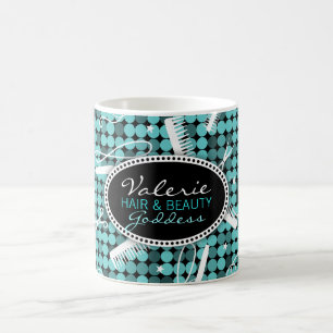 Cool Teal Glam Custom Hair & Beauty Mug