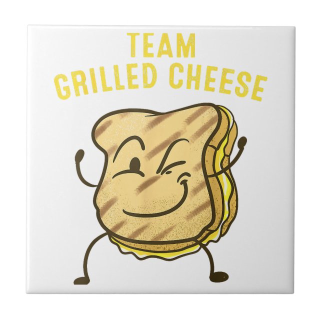 Cool Team Grilled Cheese Gift Funny Squad Toasted  Ceramic Tile (Front)