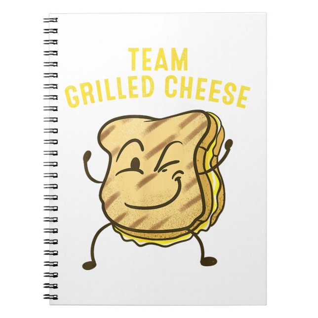 Cool Team Grilled Cheese Gift Funny Squad Toasted  Notebook (Front)