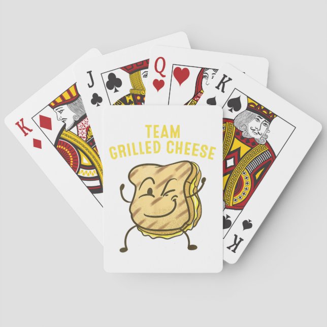 Cool Team Grilled Cheese Gift Funny Squad Toasted  Playing Cards (Back)