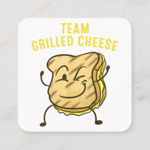 Cool Team Grilled Cheese Gift Funny Squad Toasted Square Business Card