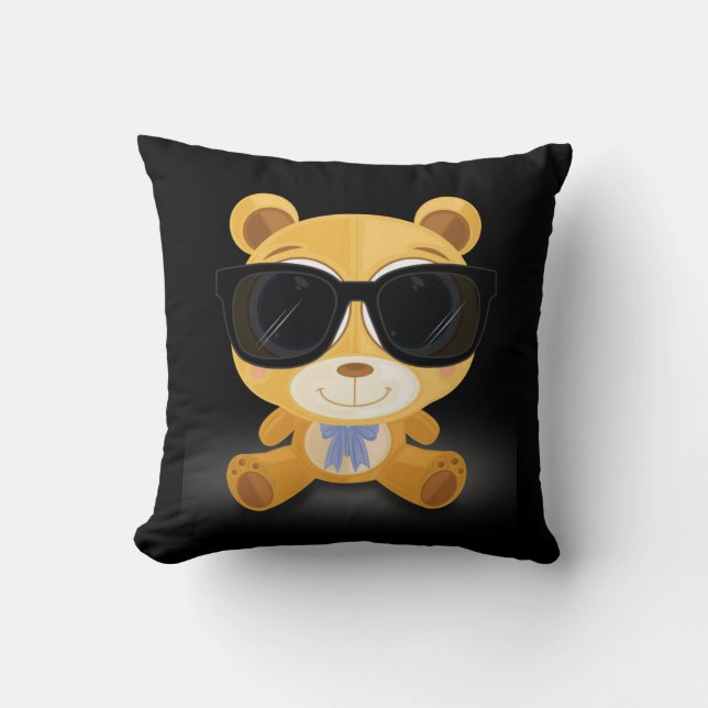 Cool Teddy Bear  Cushion (Front)