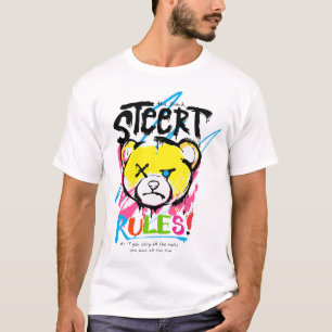 Cool Teddy Street Rules T-Shirt