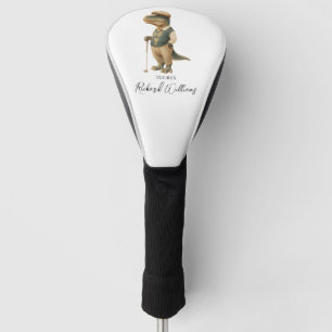 Cool Tee-Rex Golfer Dinosaur Signature Name Golf Head Cover